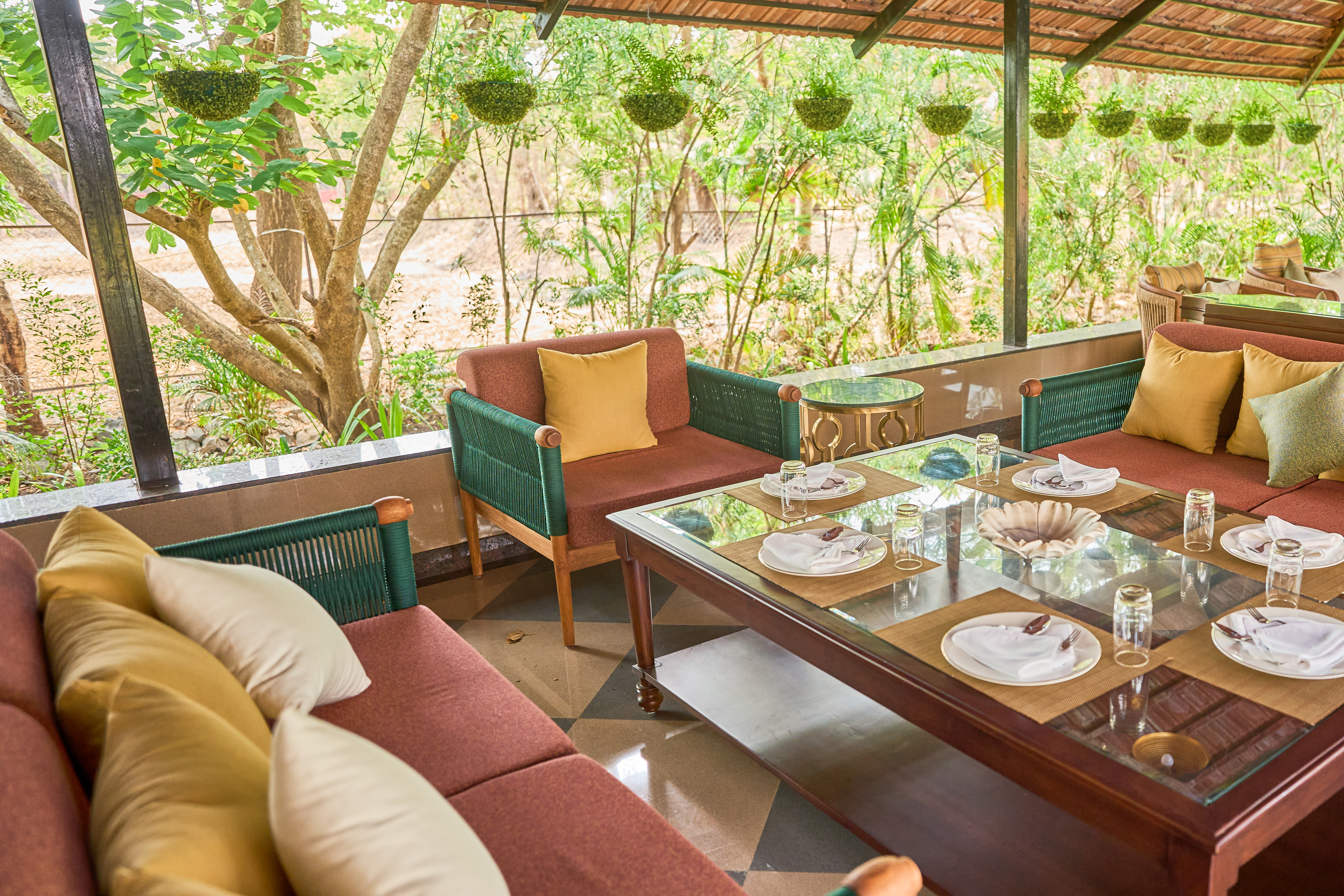 A table laid at the Manor