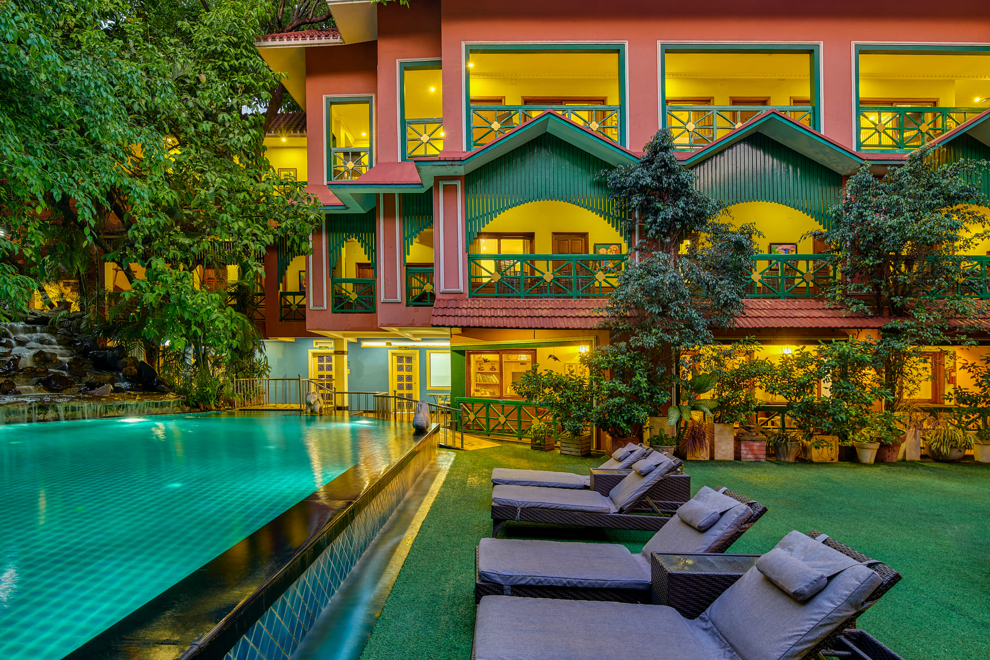 The Pool at Evening