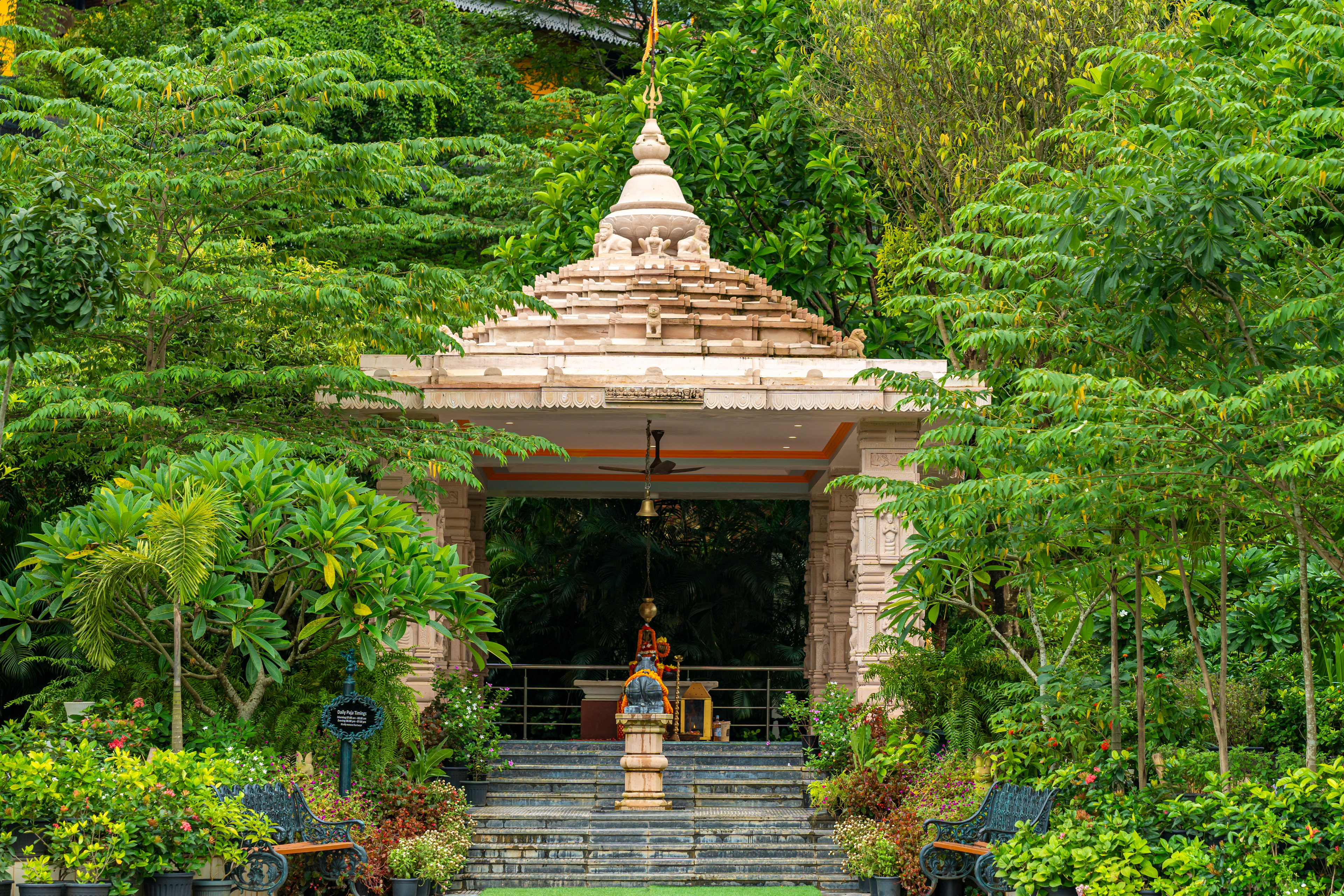 The Shiva temple on the grounds at MAYFAIR Spring Valley Resort, Guwahati