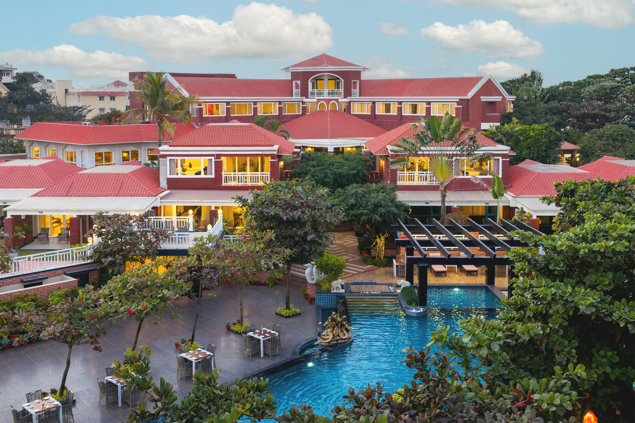 MAYFAIR Heritage, Puri, the laterite cottages gathered around their choupal