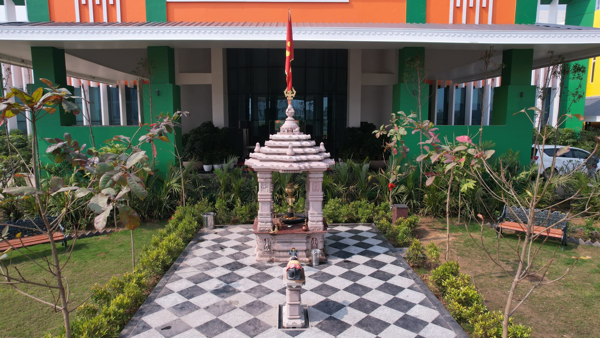 The temple on the property