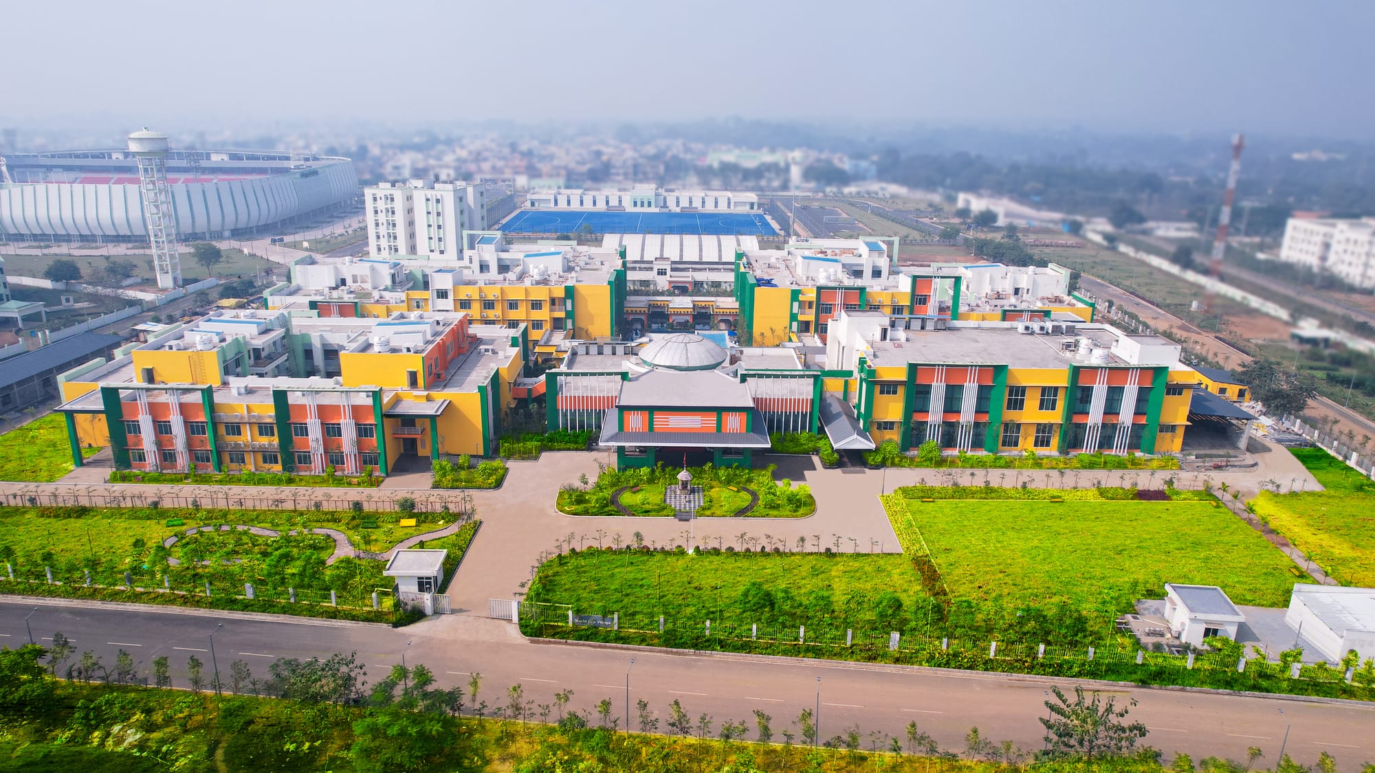 Beside the Birsa Munda Stadium